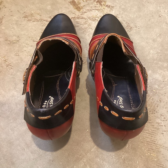 L'Artiste Spring Step Wondrous Color Block Heeled Loafer Leather Size 40 US 9 - Picture 2 of 11